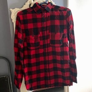 Mens or Womens red flannel shirt, size small